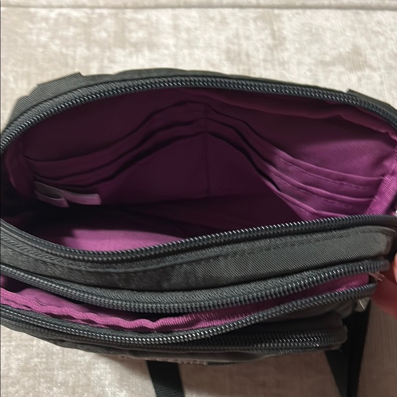 Baggallini Gray Messenger Bag with Durable Fabric and Compact Design - Picture 3 of 4